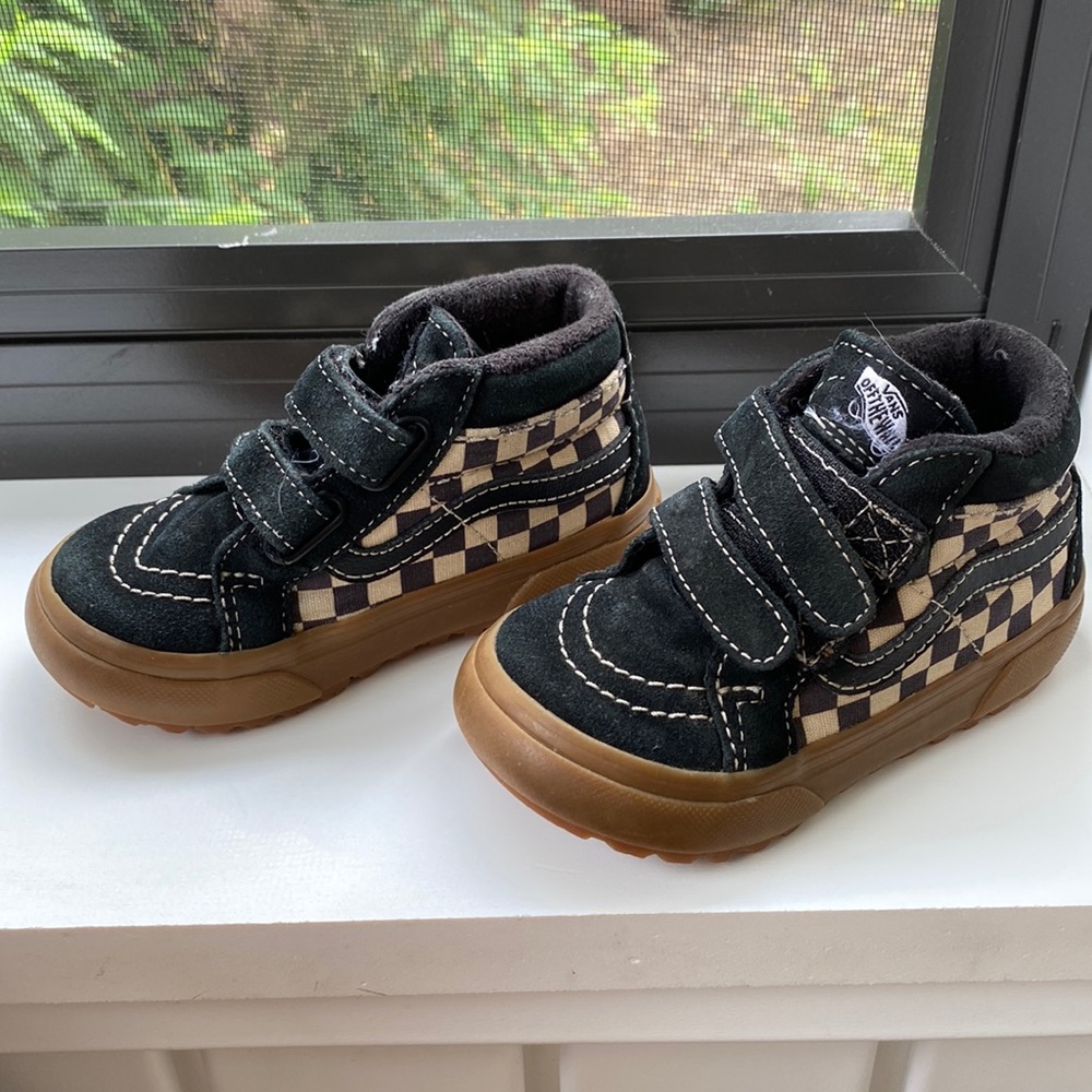 Toddler Size 6.5 Vans Sk8-Hi Checkerboard All Weather MTE Shoe